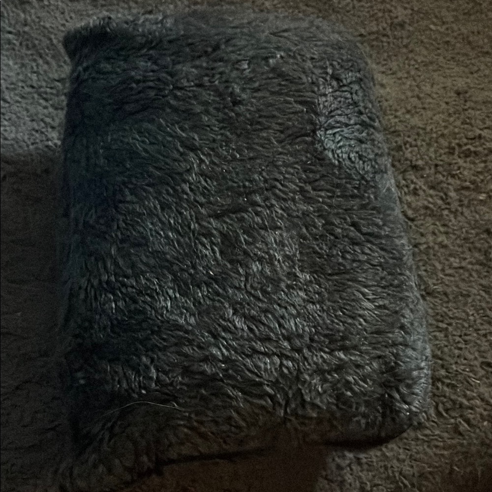 Luxurious Gray Faux Fur pillow
